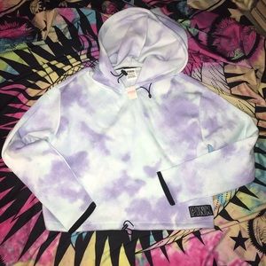 NWT PINK crop sweater hoodie XS